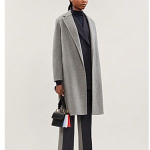Max Mara S’MaxMara wool cashmere wrap coat grey